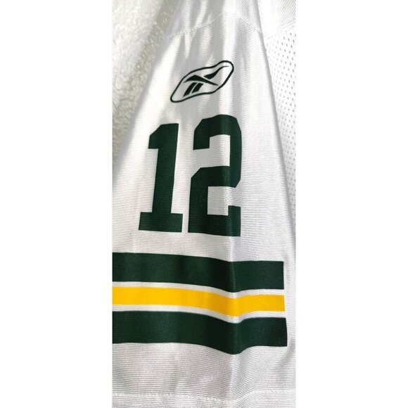 Reebok NFL Green Bay White Rogers #12 Jersey Size XL - Picture 2 of 8